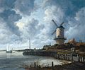 Het schilderij De molen bij Wijk bij Duurstede (+/- 1670) van Jacob van Ruisdael met rechts de toren van de Grote Kerk