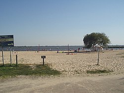 Het Zuidlaardermeer, strand bij Meerwijck