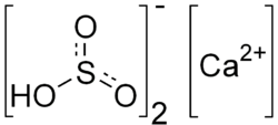 Structuurformule van calciumwaterstofsulfiet