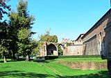 Ruderi del rivellino occidentale, o di porta Vercellina, al Castello Sforzesco