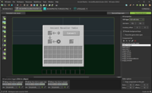 A screenshot of the software interface where a user is making a custom Minecraft UI panel using visual editor