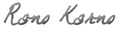 Signature of Rano Karno