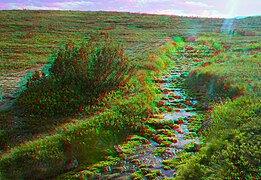 Trek from Kiilopää in stereoscopic anaglyph