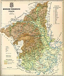 Comitato di Borsod – Mappa