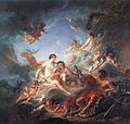 François Boucher: Vulkan präsentiert Venus die Waffen für Aeneas, 1757, Louvre, Paris