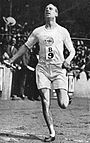 Eric Liddell competing in the 1924 Paris Olympic Games