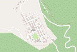 OSM map of Ficuzza showing the municipal border[1] of the enclave, the wood (green) and the Royal Palace (light green)