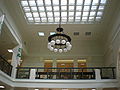 Skylight & chandelier above foyer