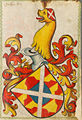 Wappen der Grafen von Oettingen aus dem Scheibler­schen Wappenbuch um 1450–1480