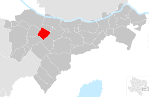 Lage der Gemeinde Schwadorf im Bezirk Bruck an der Leitha (anklickbare Karte)