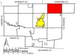 Location of Scott Township in Marion County