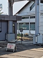 Appearance of the 8R Signal board on track 1 of Tanah Abang Station emplacement