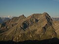 Hochmaderer (rechts) und Strittkopf (2745 m, links der Mitte) vom Erich-Endriss-Weg. Ganz rechts das Hochmadererjoch