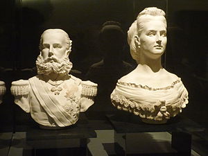 Meksika İmparatoru I. Maximilian ve eşi Charlotte'ın büstleri