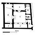 Plan der christlichen Hauskirche des 3. Jh. in Dura Europos