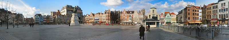 Panorama van de vrijdagmarkt