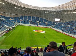 De binnenkant van het stadion.