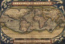 1570 yılında çizdiği Dünya haritası