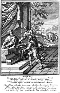 The parable of the talents (as depicted in this 1712 woodcut) is often cited in support of prosperity theology