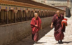 Monks at Sakya Monastery