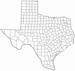 Location of Follett, Texas