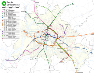 Netzplan der S-Bahn Berlin