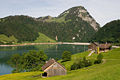 Wägitalerstausee mit Blick zum Gross Aubrig