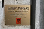 Alexander Taugwalder gravestone, Old Church cemetery, Macugnaga, Italy