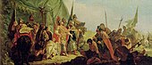 «Η ήττα του Πώρου στη Μάχη του Υδάσπη». Πίνακας του 18ου αιώνα, του Ιταλού ζωγράφου Φραντσέσκο Φοντεμπάσσο (1709-1769). Musee des Pays de L'Ain», Bourg-en-Bresse, Γαλλία.
