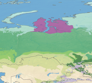 Ecoregion territory (in purple)