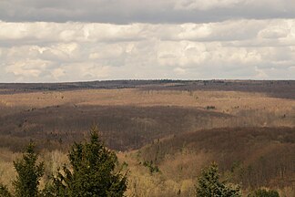 Blick von Effelder nach Nordwesten auf den Westerwald mit dem Glasegrund