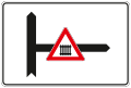 A39-1 Railway crossing on the side road ahead