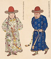 Uyghur people from Ili, Taleqi, Chahan and Wusu. Huang Qing Zhigong Tu, 1769.[210]
