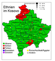 Verteilung der Ethnien im Kosovo, selbst gezeichnet