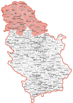 Vojvodina haritadaki konumu