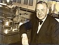 Otto Loewi im Pharmakologischen Institut Graz in den 1950er Jahren mit einem Kymograph