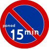 (variant of B-35 sign — no parking for more than [...] minutes