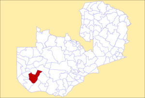 District location in Zambia