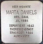 Stolperstein für Marta Daniels (Alte Krefelder Straße 39)