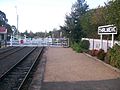 View of railway crossing from platform