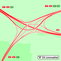 Schematischer Aufbau der Verzweigung Limmattal