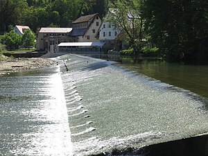 Streichwehr und Kraftwerk Bad Niedernau