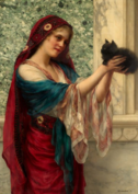 Woman with Kitten