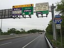 View north along I-895 just after entering Baltimore City