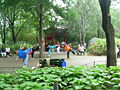As with many of Beijing's parks, it is also a place for people to exercise