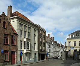 De Koningstraat in Brugge, gezien van het Sint-Maartensplein