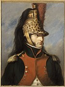 Louis-Bonaparte in der Uniform eines Dragonerobersten mit Rosshaarhelmbusch, gemalt 1852 von Charles Jalabert