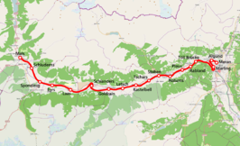 Spoorlijn Meran - Mals op de kaart