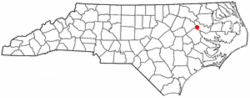 Location of Parmele, North Carolina