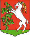 Wappen von Lublin, aufgerichtet am Weinstock